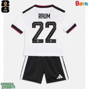 Tyskland David Raum #22 Replika Babytøj Hjemmebanesæt Børn VM 2026 Kortærmet (+ Korte bukser)